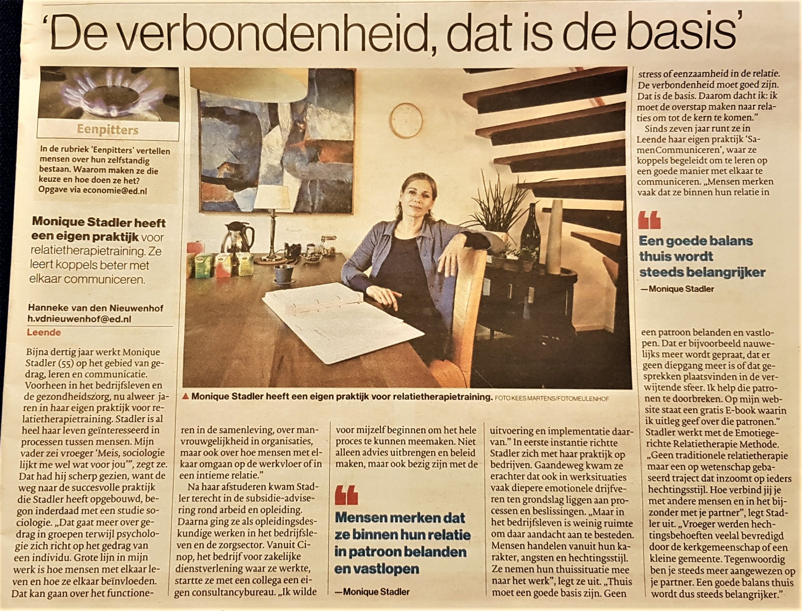Publicatie Eindhovens Dagblad SamenCommuniceren
